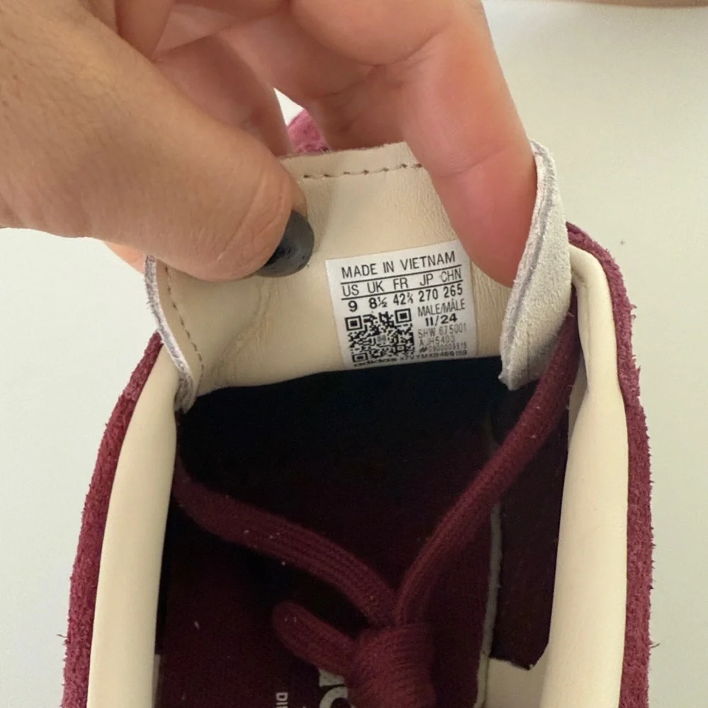 Adidas Gazelle Indoor Burgundy and Green Sneakers new in box‎